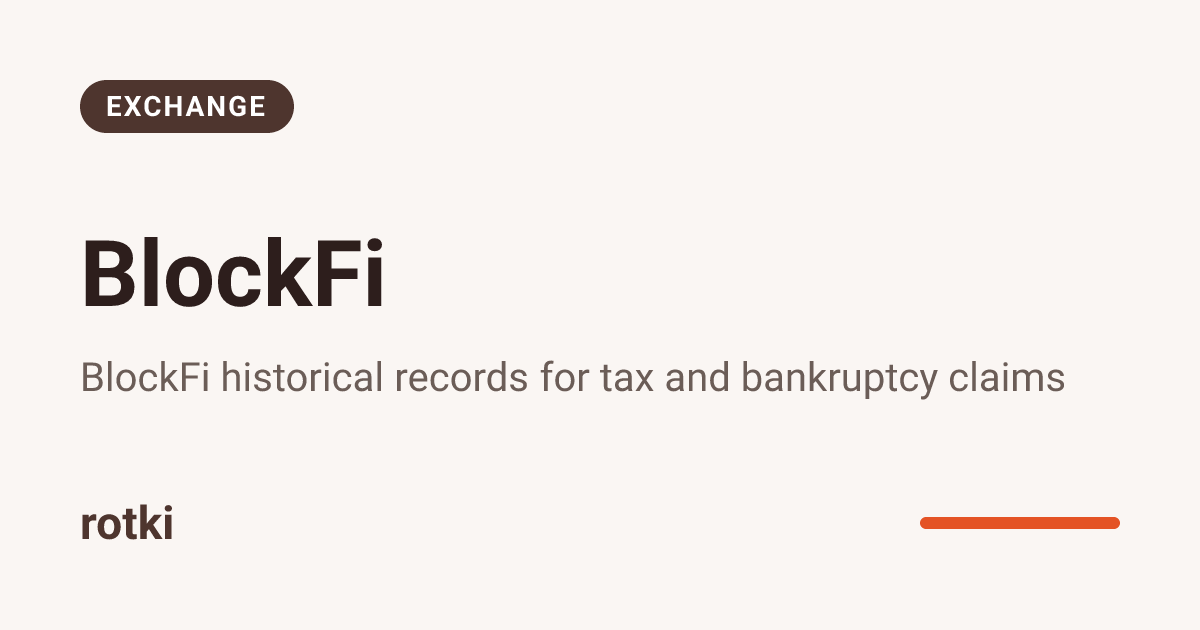Rotki BlockFi support | rotki
