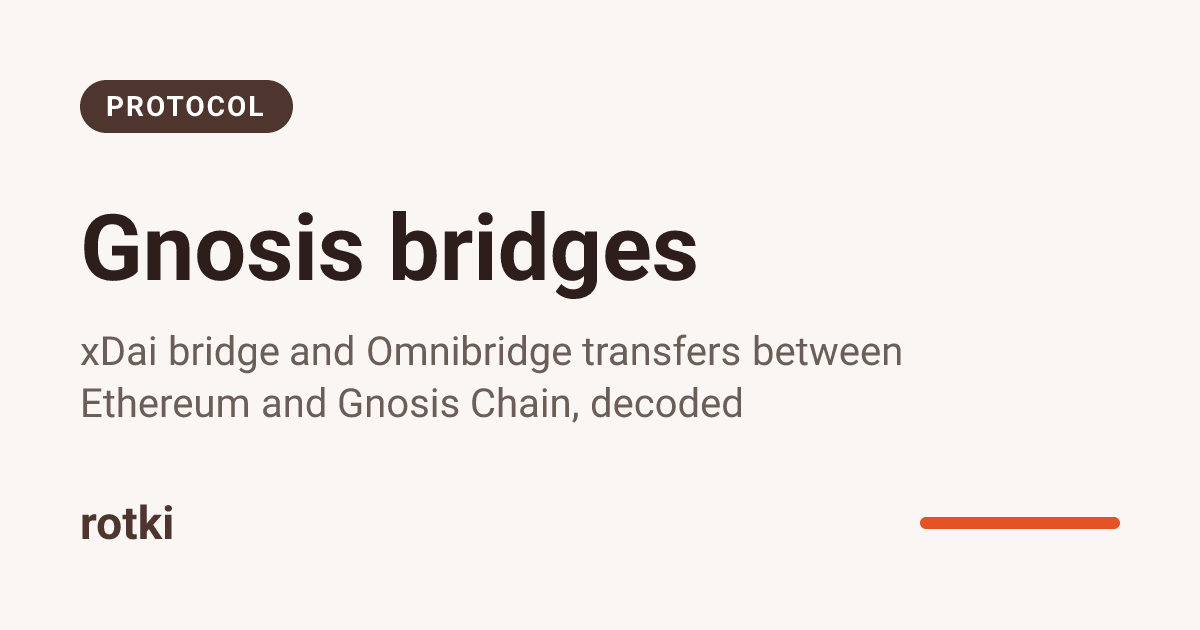 Rotki Gnosis bridges support | rotki