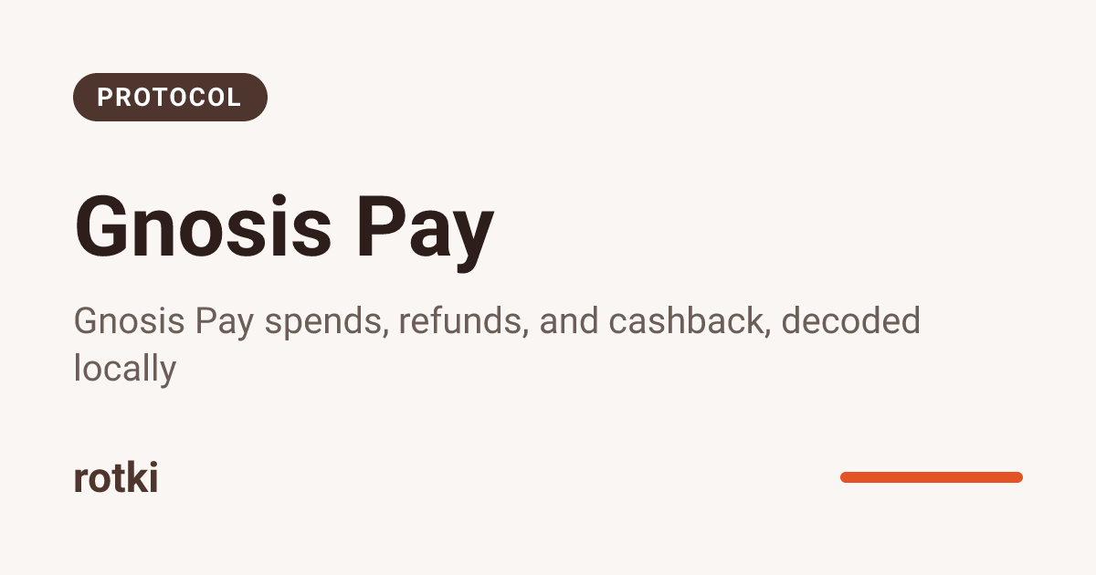 Rotki Gnosis Pay support | rotki