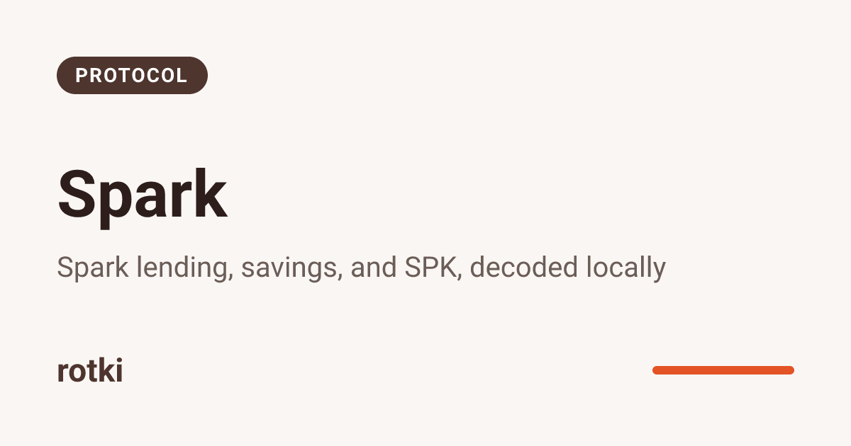 Rotki Spark support | rotki